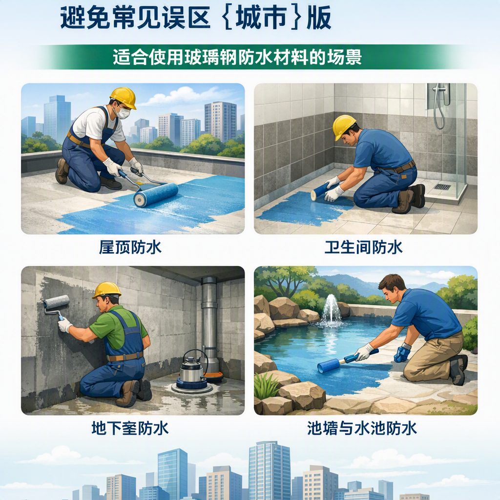 玻璃钢防水材料施工注意事项，避免常见误区 重庆郊县 版